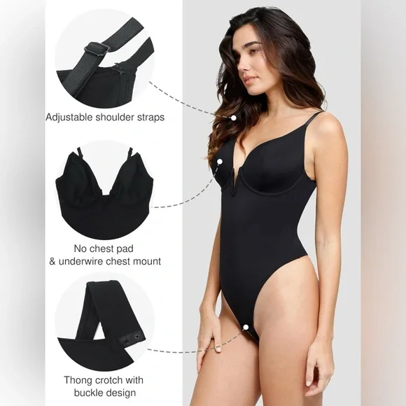 Popilush The Shapewear - Women's Bodysuit, Underwire Tummy Control Shape… - Picture 3 of 8